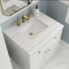 James Martin Vanities Chicago 30in Single Vanity, Glossy White w/ 3 CM Arctic Fall Top 305-V30-GW-3AF